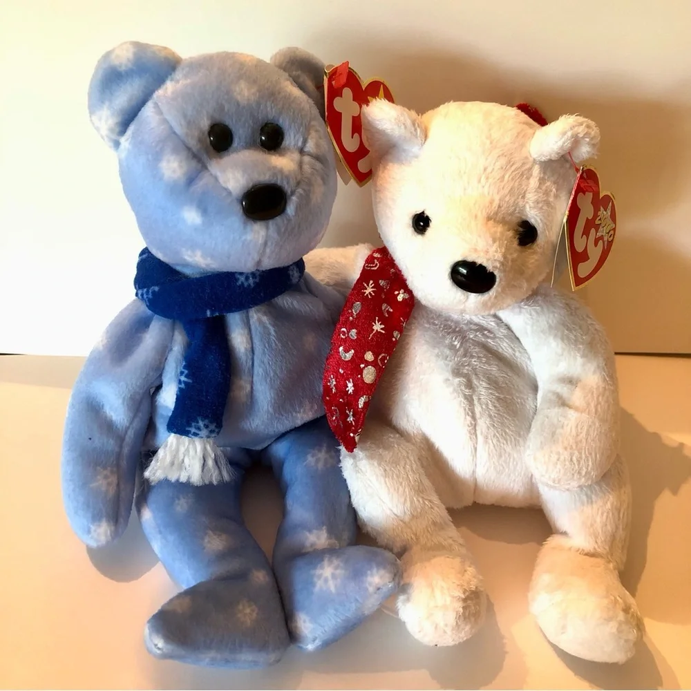 How Cute Are These Three?!!! Bundle of Three Holiday Winter Beanie Babies
